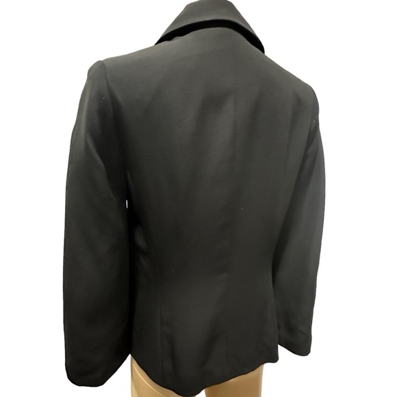 Max Studio Special Edition Silk Wool Slit Sleeve Black Blazer Jacket Womens 4 - Picture 8 of 16